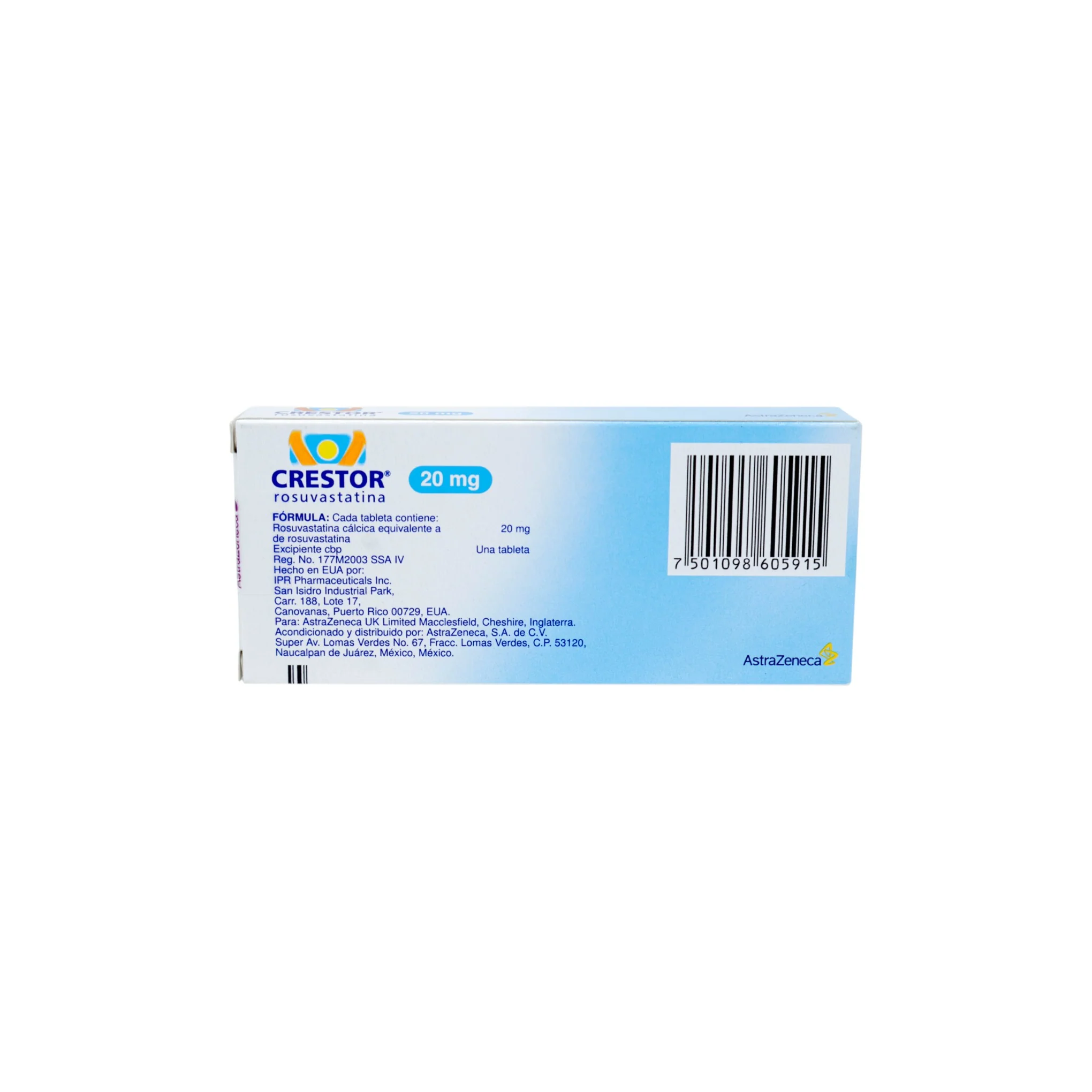 Crestor Rosuvastatina 20 mg, 30 tabletas - Image 4