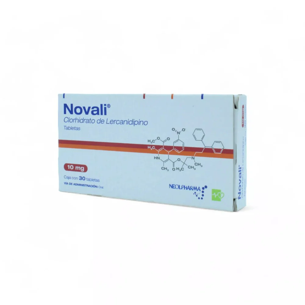 Novali Clorhidrato de Lercanidipino de 10 mg Caja C/30 - Image 3