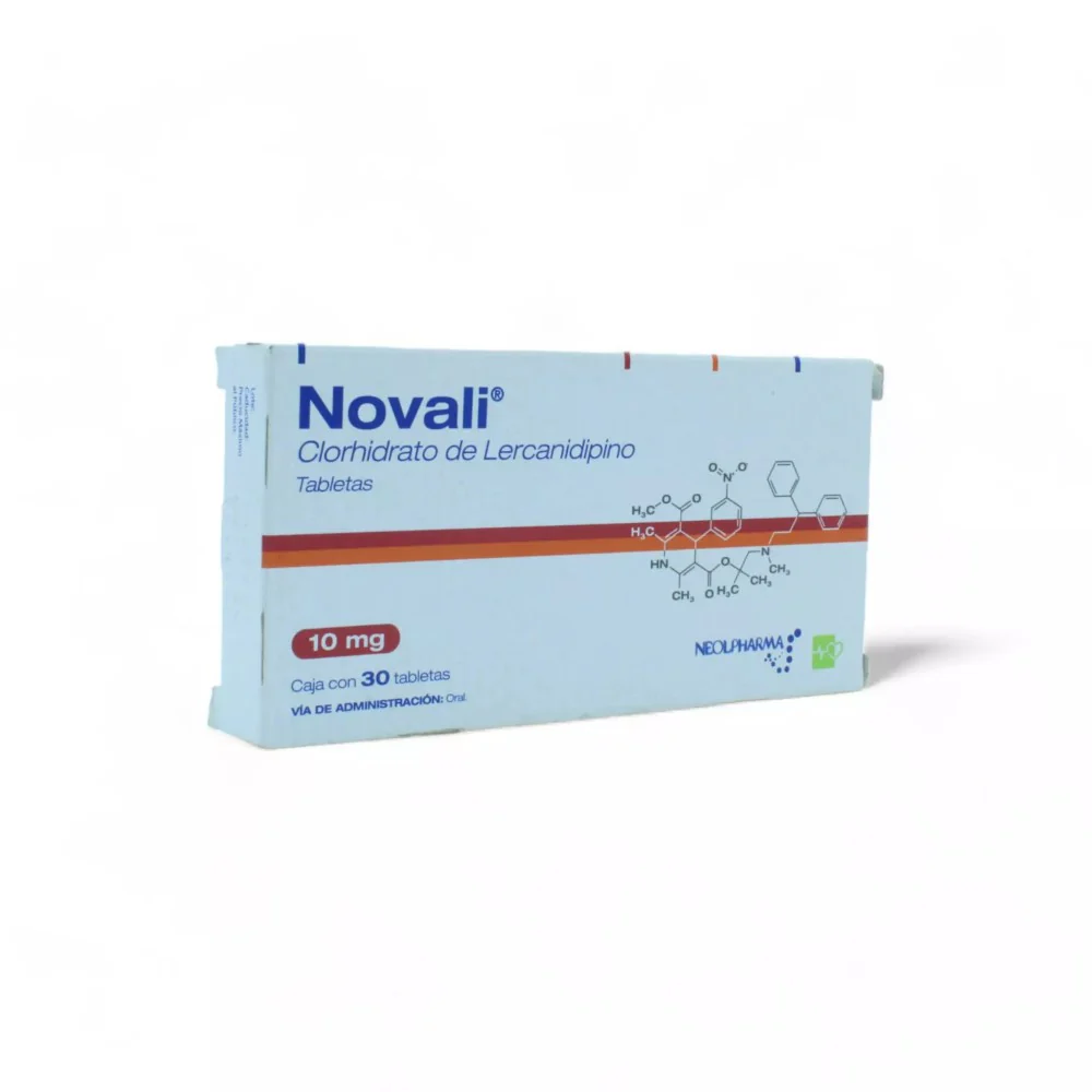 Novali Clorhidrato de Lercanidipino de 10 mg Caja C/30 - Image 4