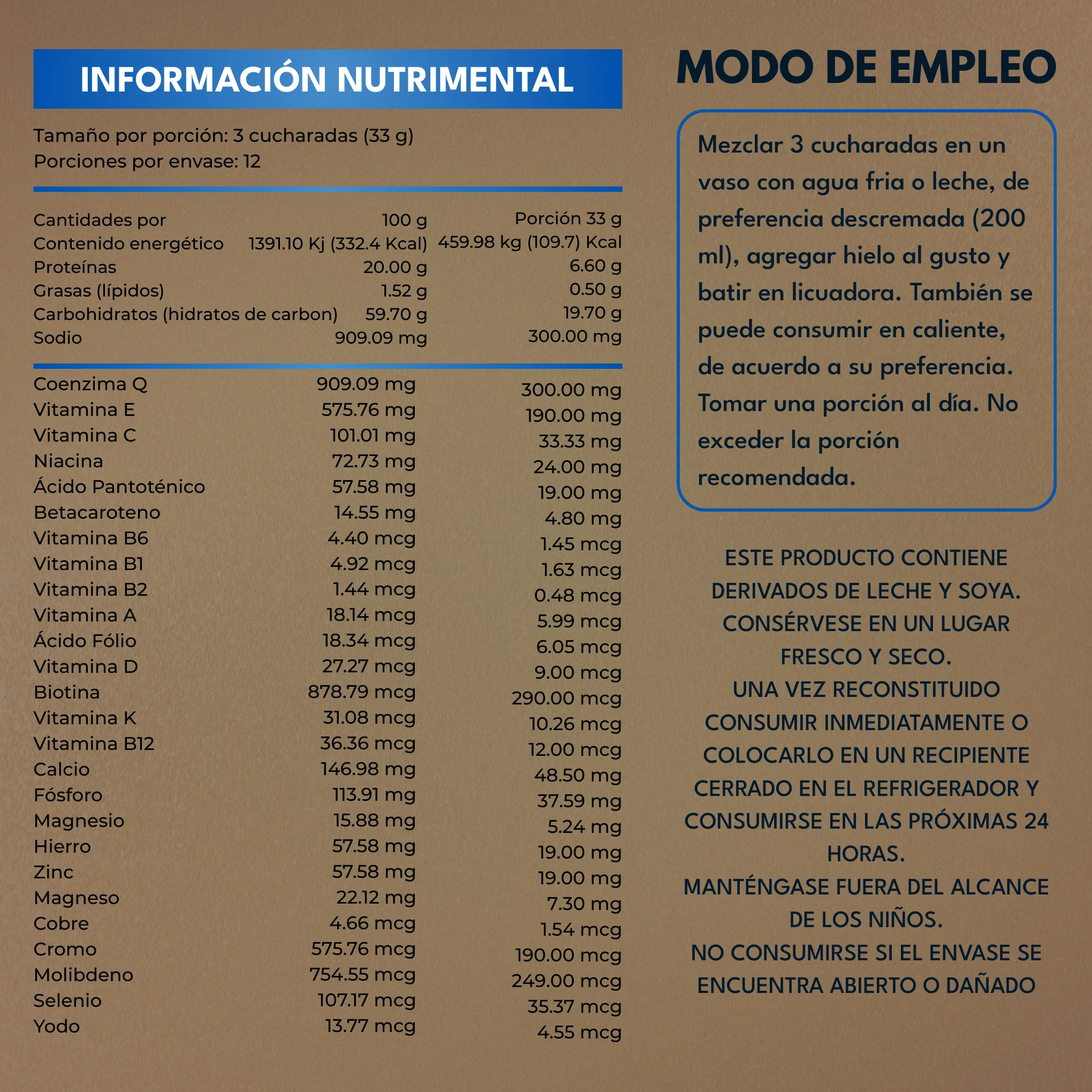 Proteína de Chocolate Nutri Raam – Suplemento Alimenticio con Vitaminas y Minerales | 425 g - Image 3