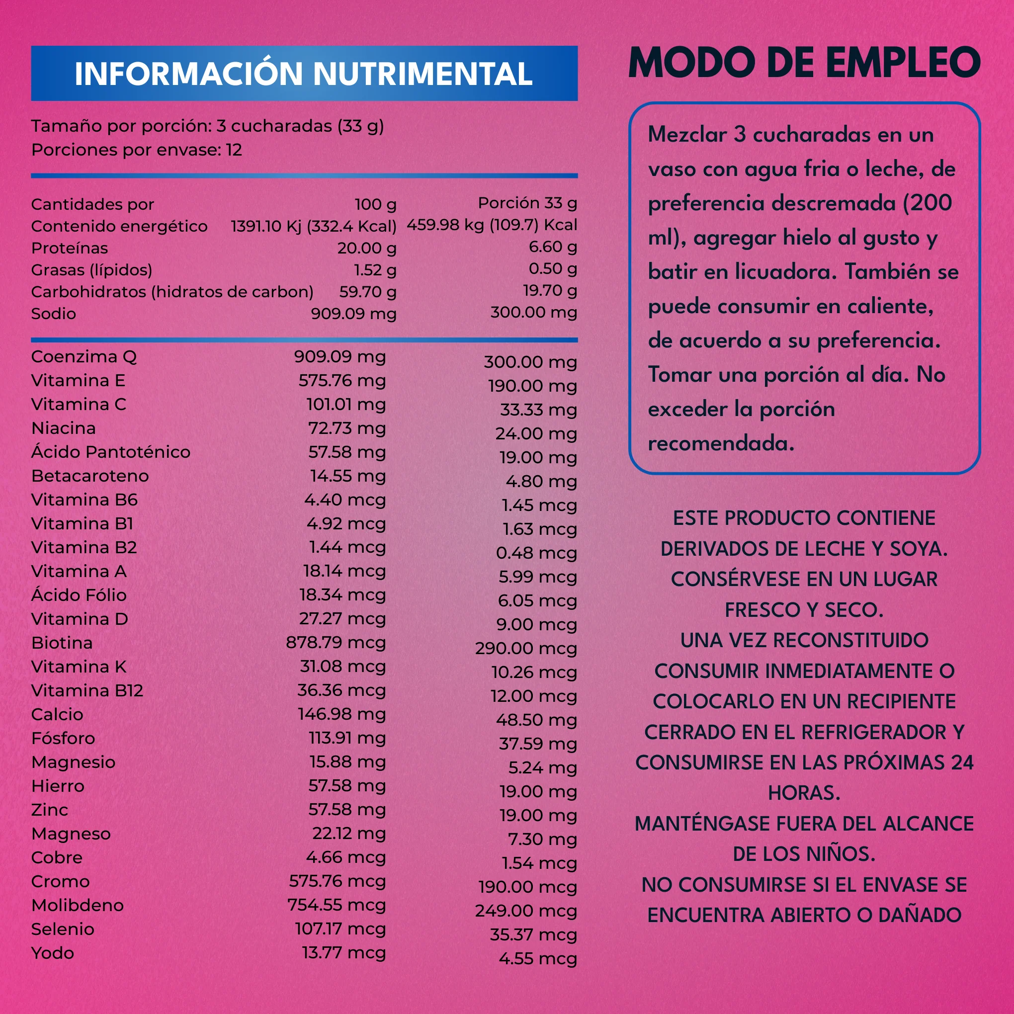Proteína de Fresa Nutri Raam – Suplemento Alimenticio con Vitaminas y Minerales | 425 g - Image 3